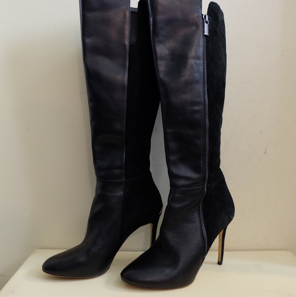 Michael Kors Leather Black Stilleto Boots